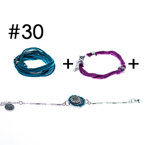 Bracelet multi-tours + Bracelet + Bracelet en étain