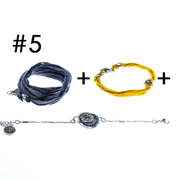Bracelet multi-tours + Bracelet + Bracelet en étain