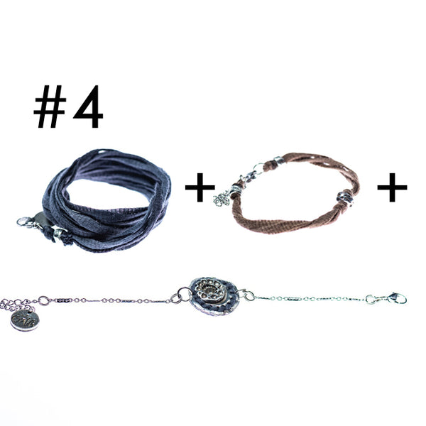 Bracelet multi-tours + Bracelet + Bracelet en étain