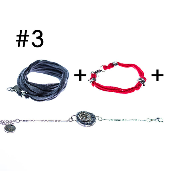 Bracelet multi-tours + Bracelet + Bracelet en étain