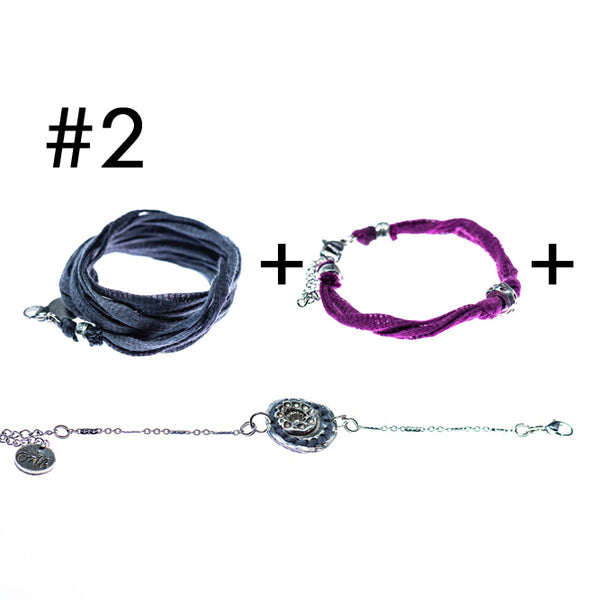 Bracelet multi-tours + Bracelet + Bracelet en étain