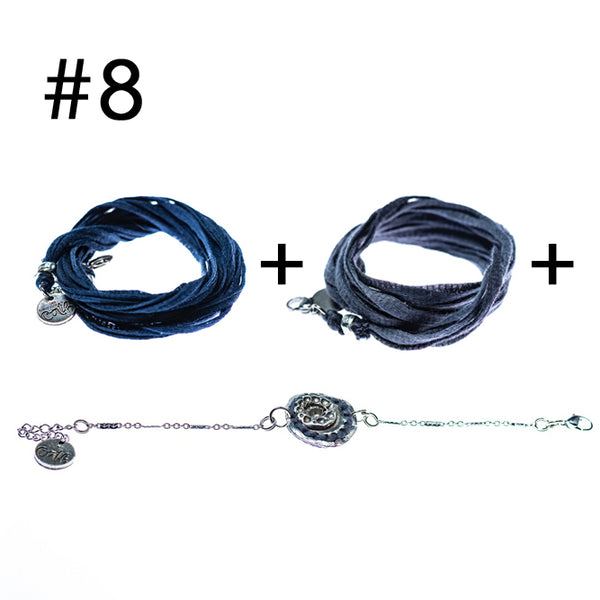 Bracelet multi-tours + Bracelet multi-tours + Bracelet en étain