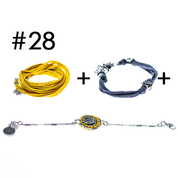 Bracelet multi-tours + Bracelet + Bracelet en étain