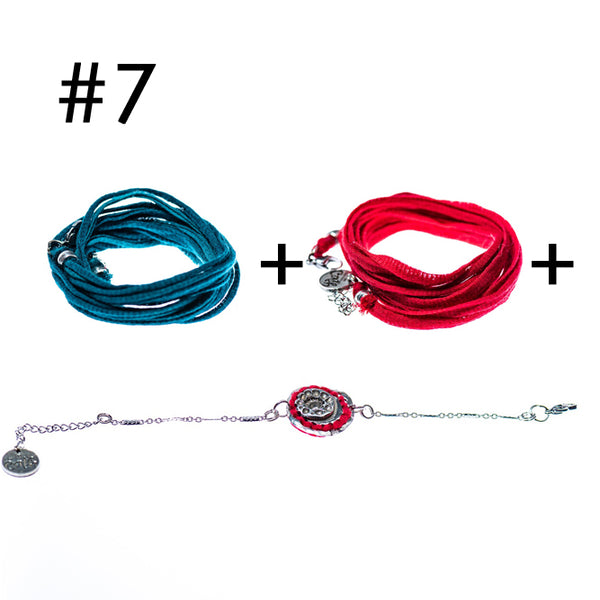 Bracelet multi-tours + Bracelet multi-tours + Bracelet en étain
