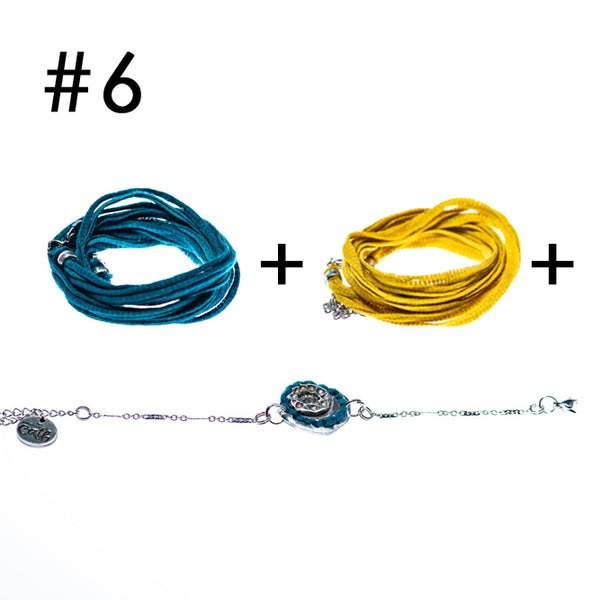 Bracelet multi-tours + Bracelet multi-tours + Bracelet en étain