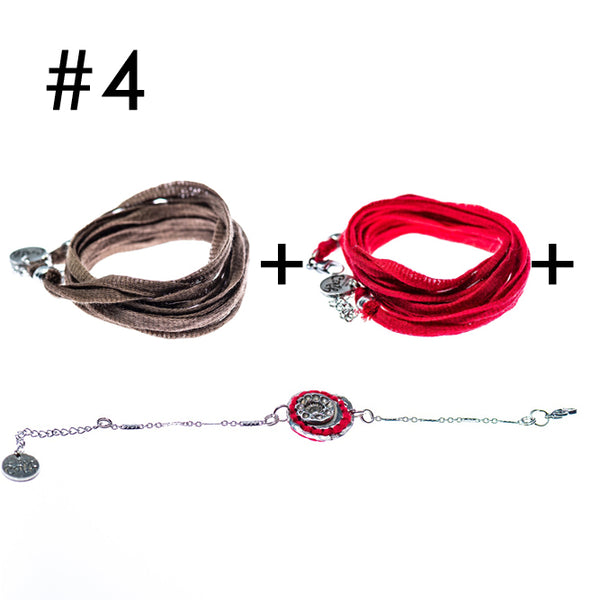 Bracelet multi-tours + Bracelet multi-tours + Bracelet en étain