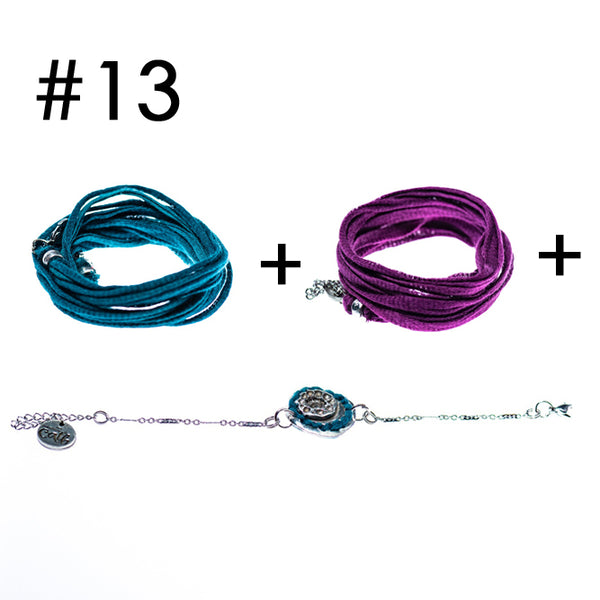 Bracelet multi-tours + Bracelet multi-tours + Bracelet en étain