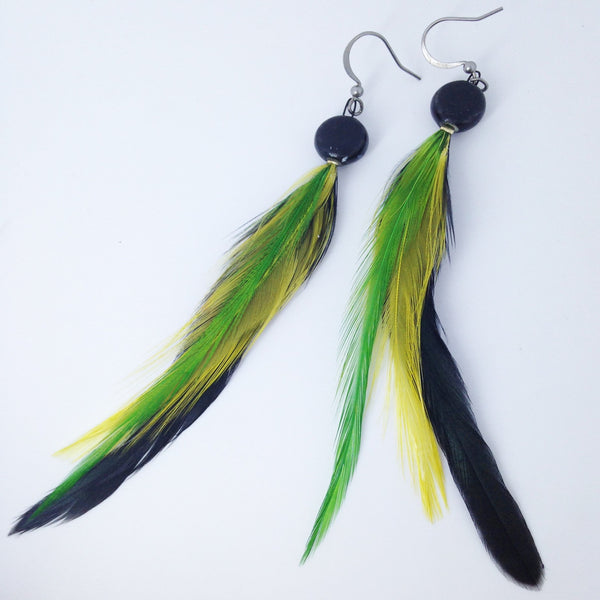 Boucles d'oreilles à plumes #413